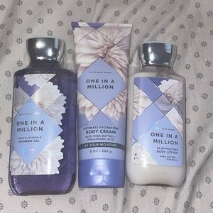 Bath and Body works 3 piece one in a million set NEVER USED